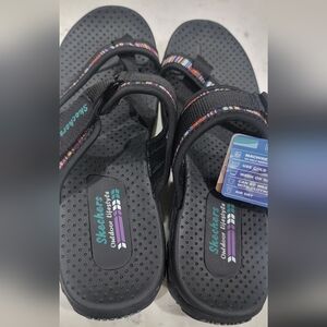 Skechers Black Womens Outdoor Lifestyle Sandals